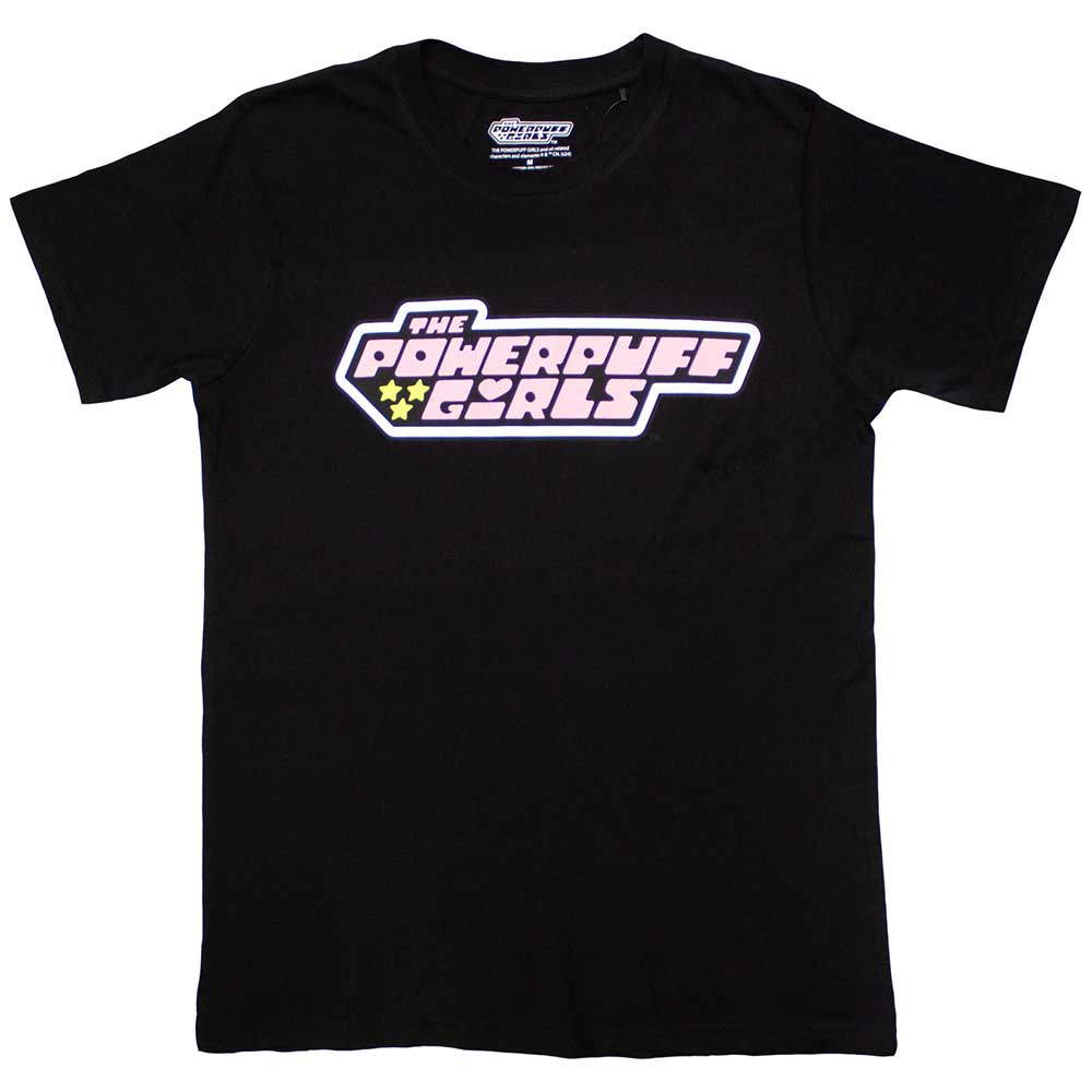 Cartoon Network Unisex T-Shirt Power Puff Girls Logo Black (XL)