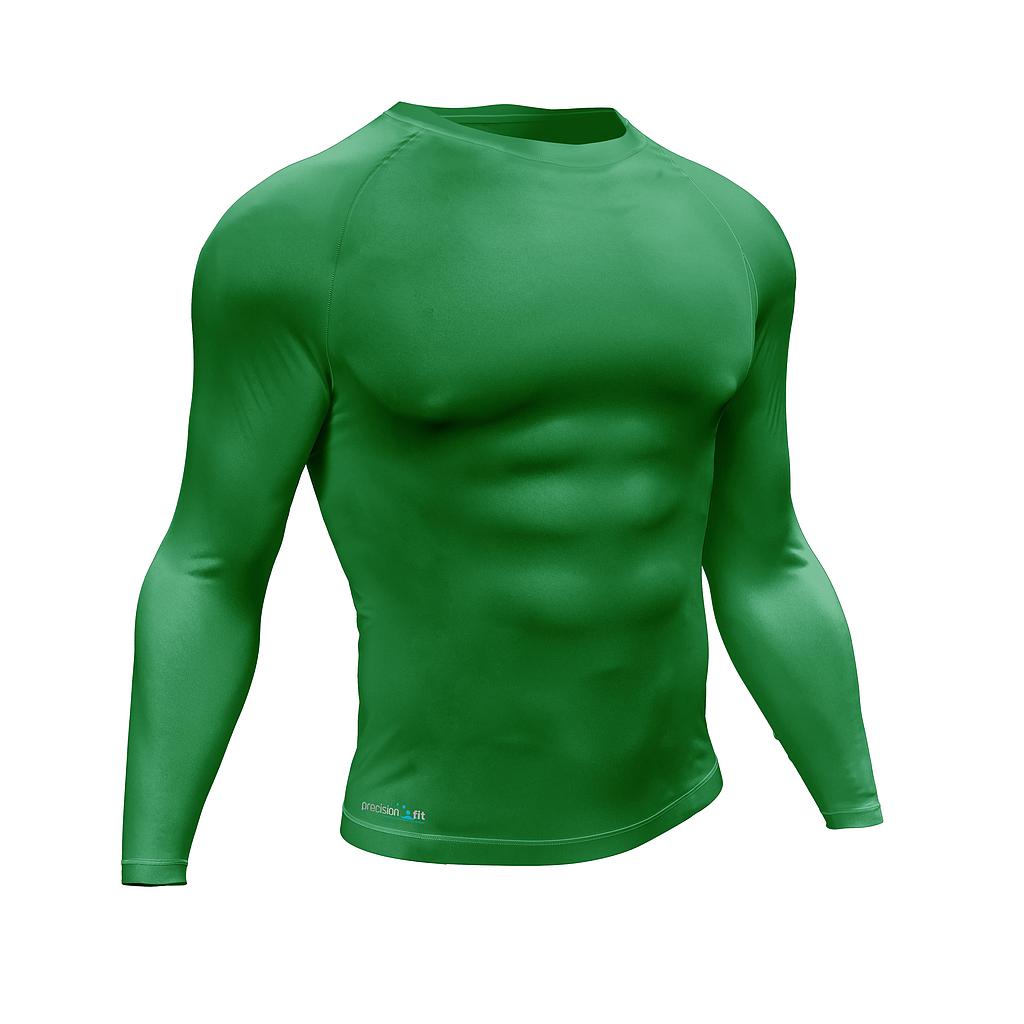 Precision Essential Baselayer Long Sleeve Shirt Adult - Green - 46"-48" (XL)