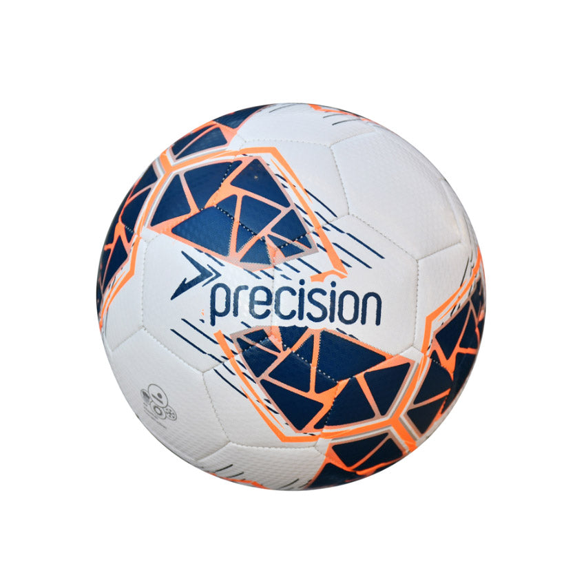 Precision Fusion Mini Size 1 Training Ball 2024 - White/Navy/Fluor Orange
