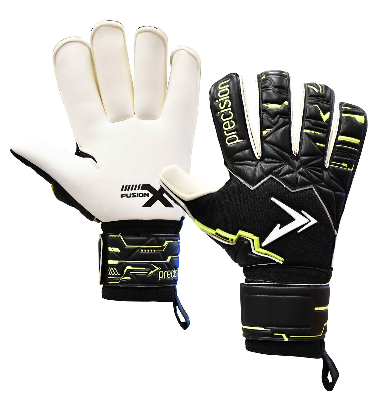 Precision Fusion X Pro Roll Finger Giga Football Goalkeeper Gloves - Size 9.5
