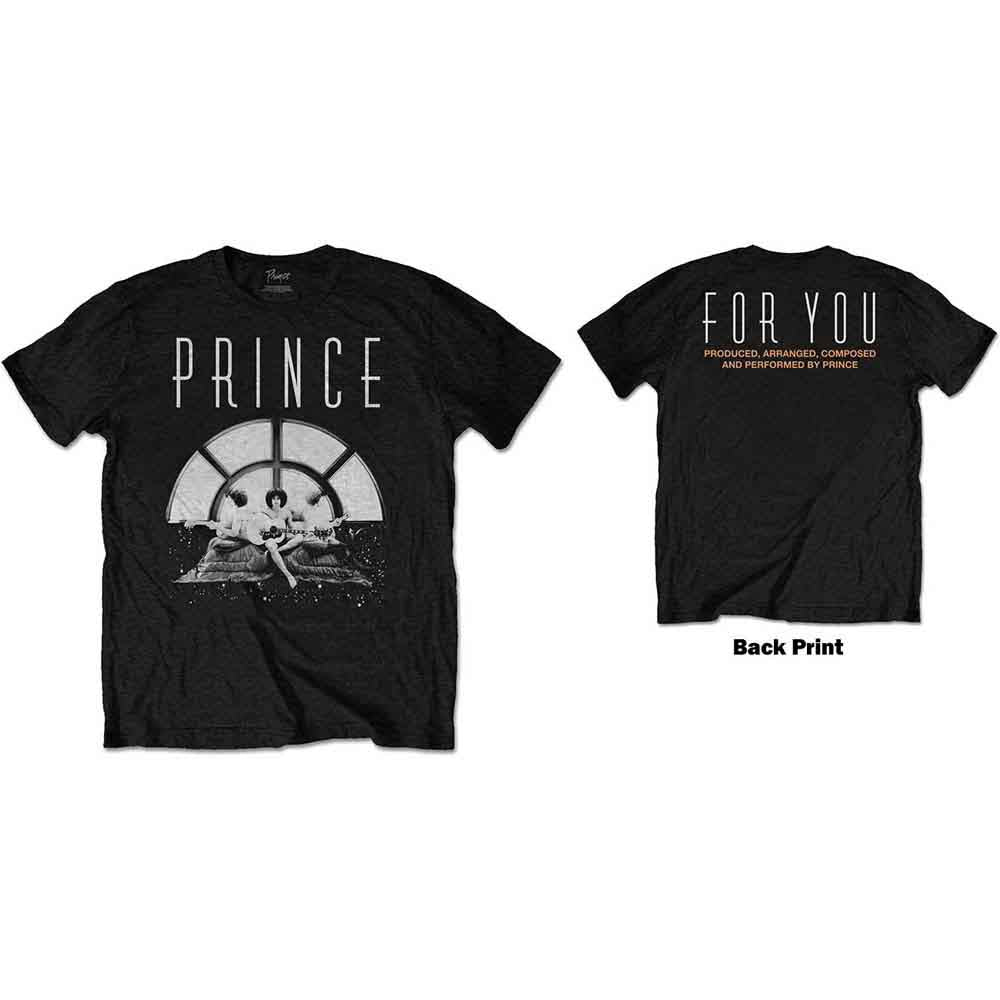 Prince Unisex T-Shirt For You Triple (Back Print) Black (XXXL)