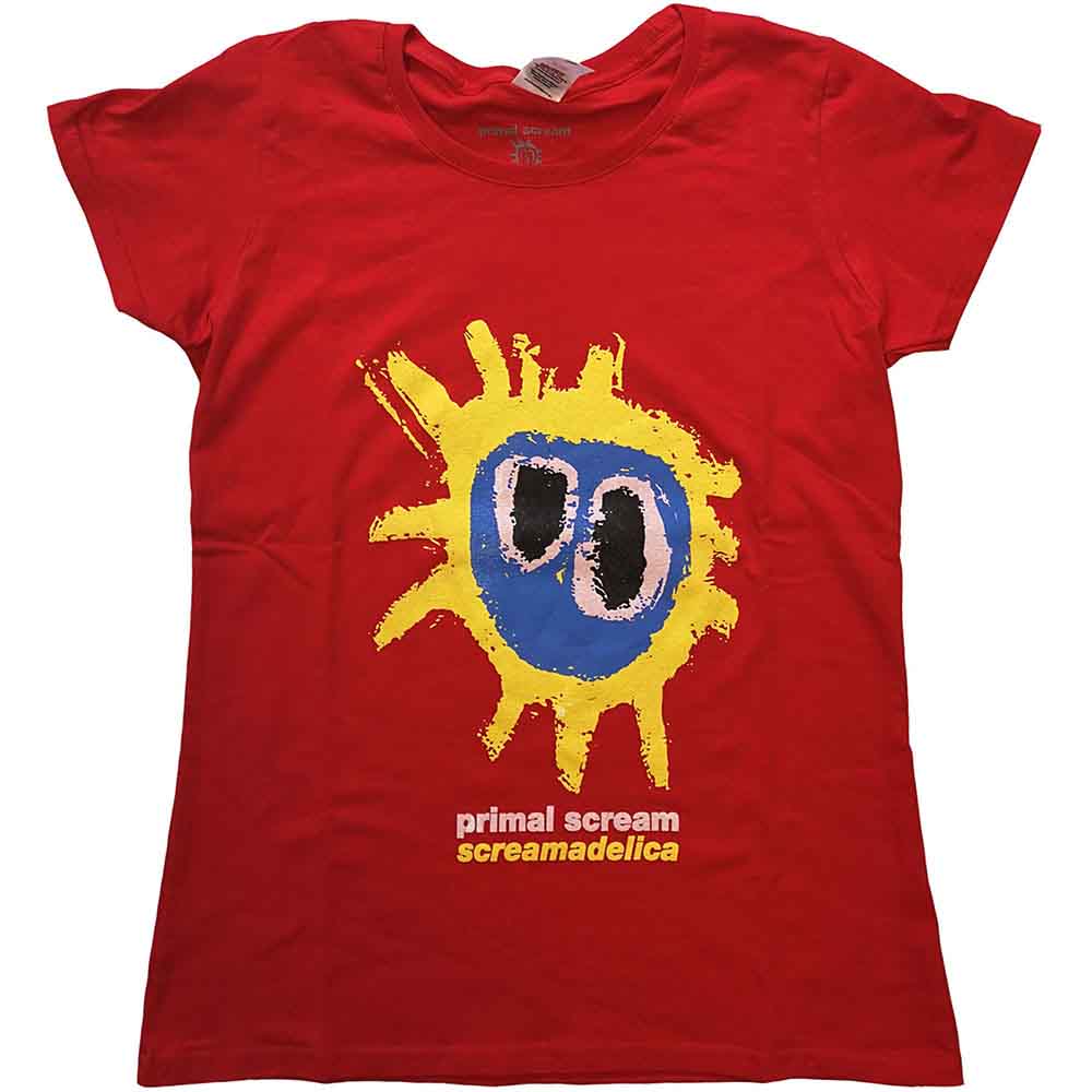 Primal Scream Ladies T-Shirt Screamadelica Red (XL)