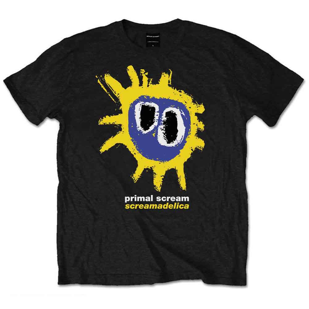 Primal Scream Men's T-Shirt Screamadelica Yellow Black (XL)