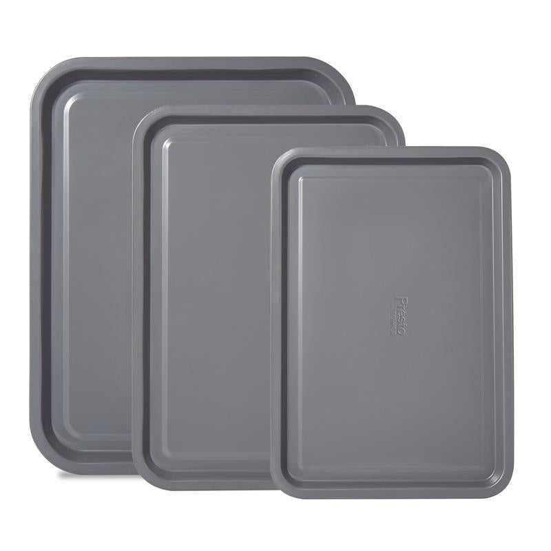 Tower Presto 3pc Baking Tray Set Grey