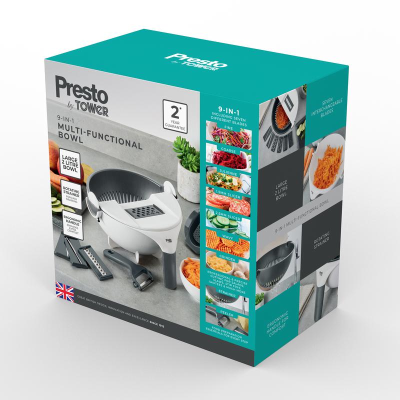 Tower Presto 9-in-1 Multi-Functional Bowl