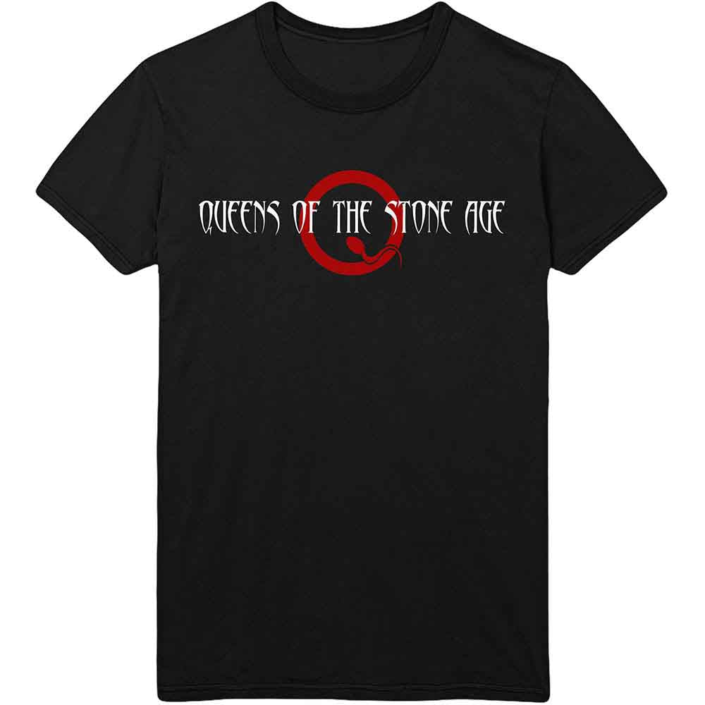 Queens Of The Stone Age Unisex T-Shirt Text Logo Black (L)