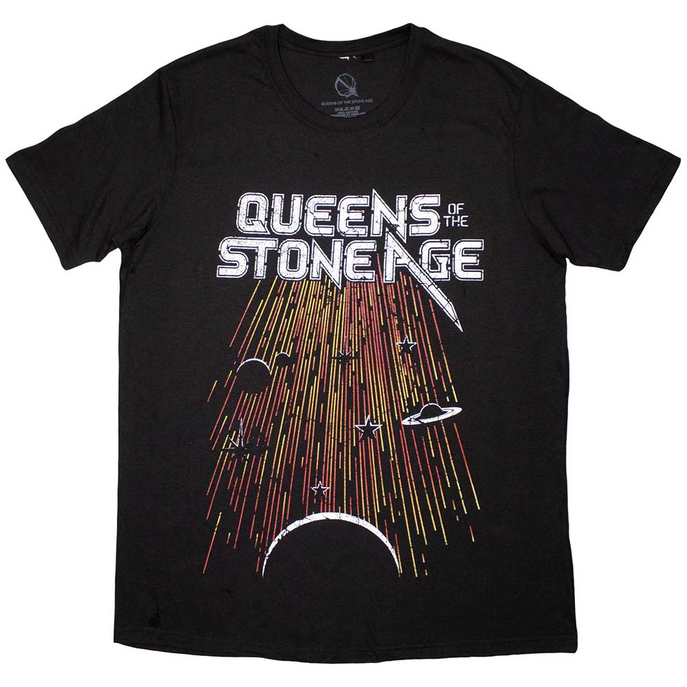 Queens Of The Stone Age Unisex T-Shirt Meteor Shower Black (L)