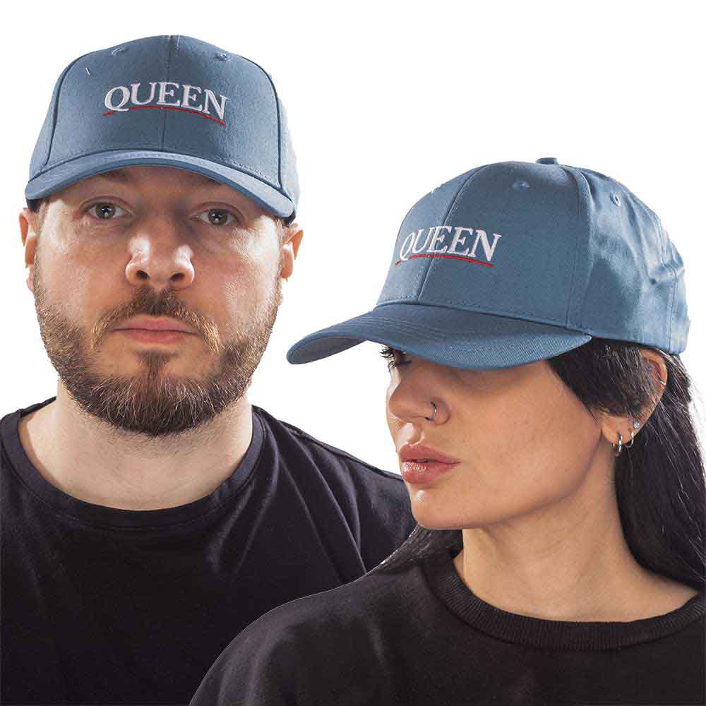 Queen Unisex Baseball Cap Underline Logo Blue
