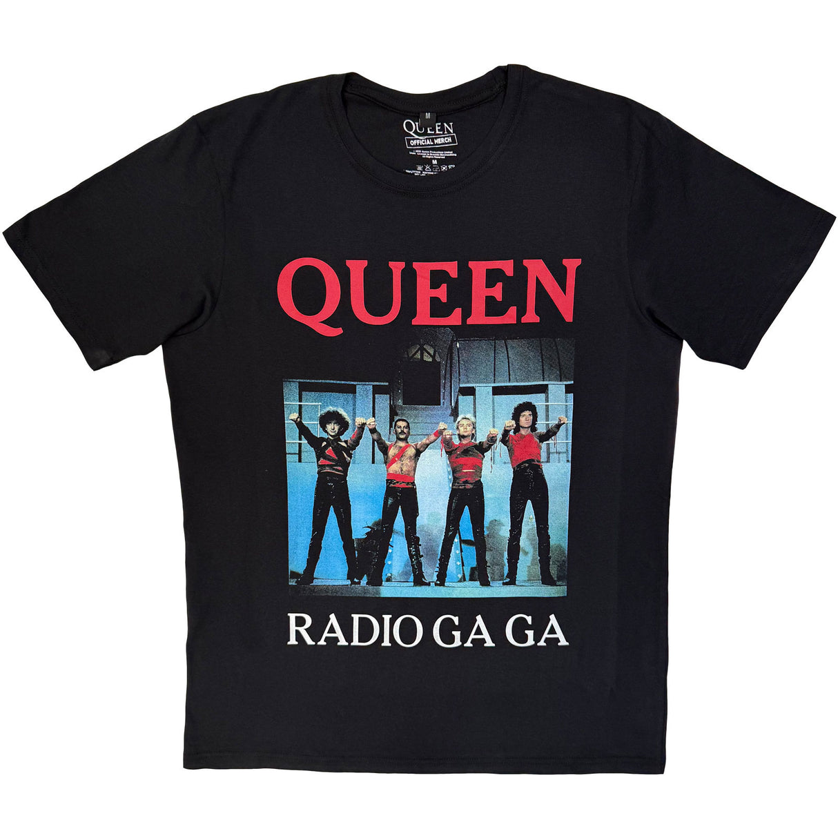 Queen Unisex Carbon T-Shirt Radio Ga Ga Black (S)