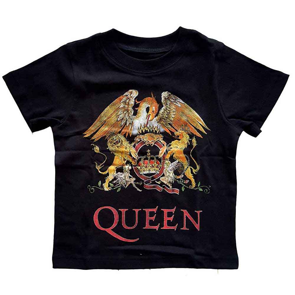 Queen Kids T-Shirt Classic Crest Black (18mths)