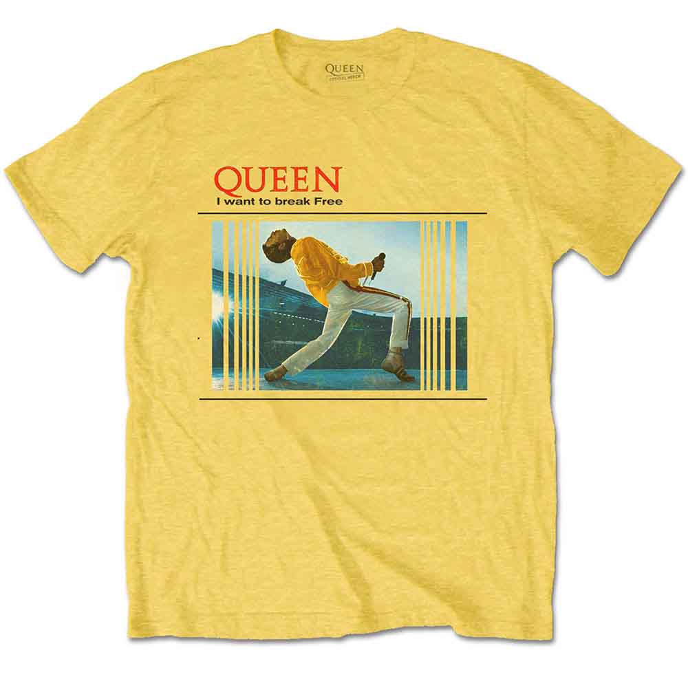 Queen Unisex T-Shirt Break Free Yellow (XXL)