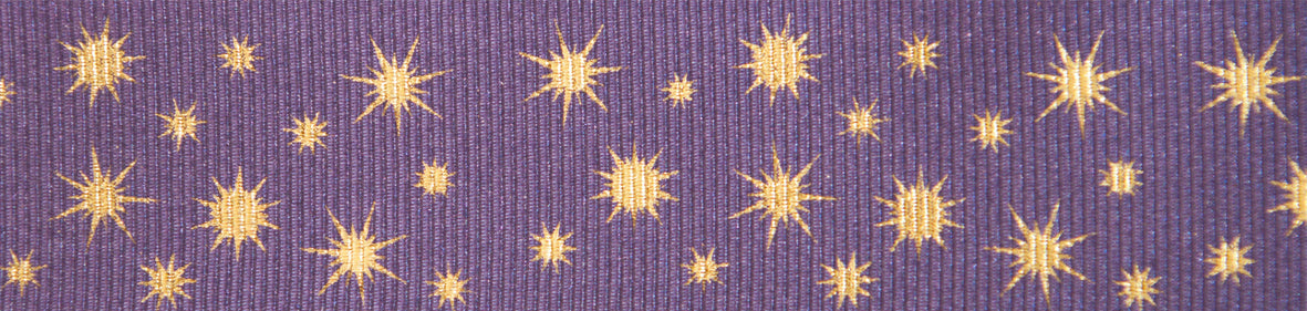 Berisfords Ribbon Glisten 25mm x 20m Mulberry & Gold