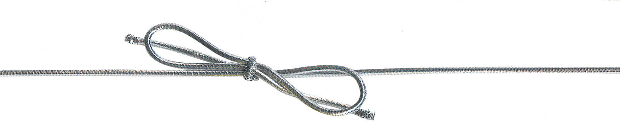 Berisfords Ribbon Elastic Loops 300mm x 1.7mm Silver