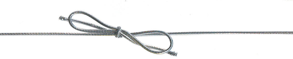 Berisfords Ribbon Elastic Loops 500mm x 1.7mm Silver