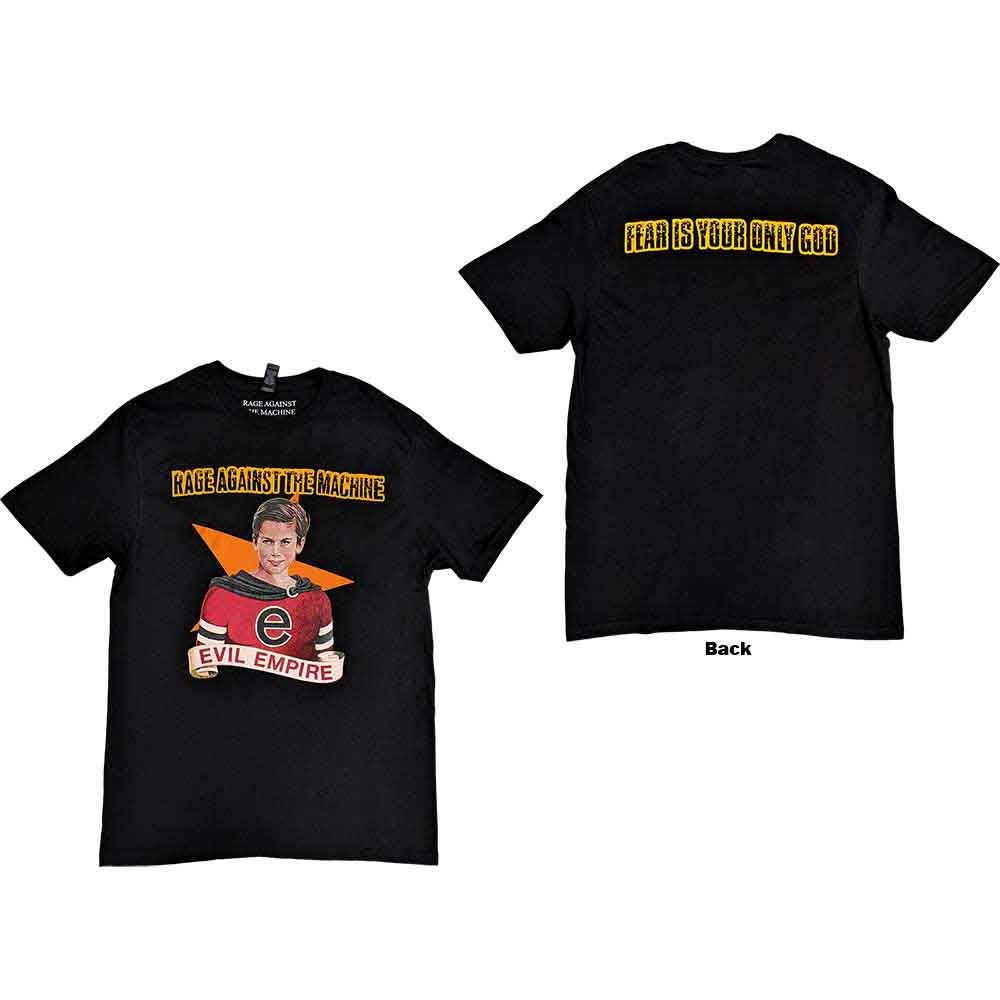 Rage Against The Machine Unisex T-Shirt Fear Is Our Only God (Back) Black (M)