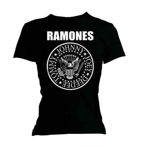 Ramones Ladies T-Shirt Seal with Skinny Fitting Black (XL)
