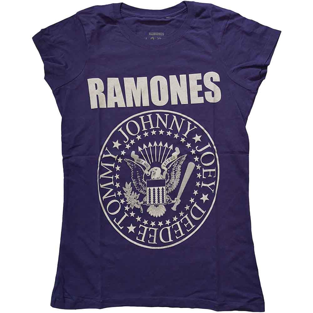 Ramones Ladies T-Shirt Presidential Seal Purple (XL)