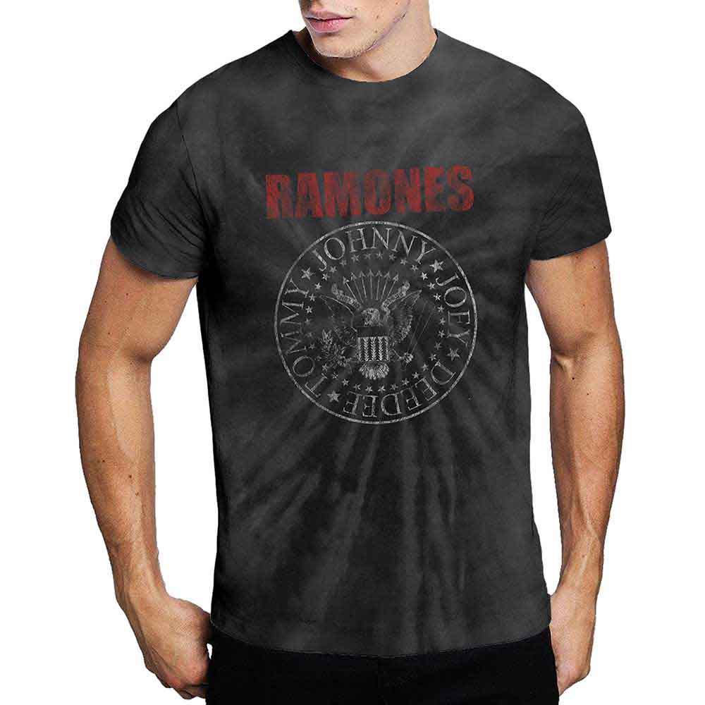 Ramones Unisex T-Shirt Presidential Seal (Dip-Dye) Black (M)