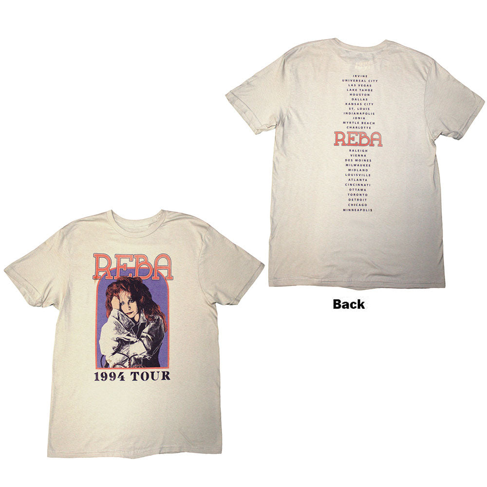 Reba McEntire Unisex T-Shirt 1994 Tour (Back Print) Natural (S)
