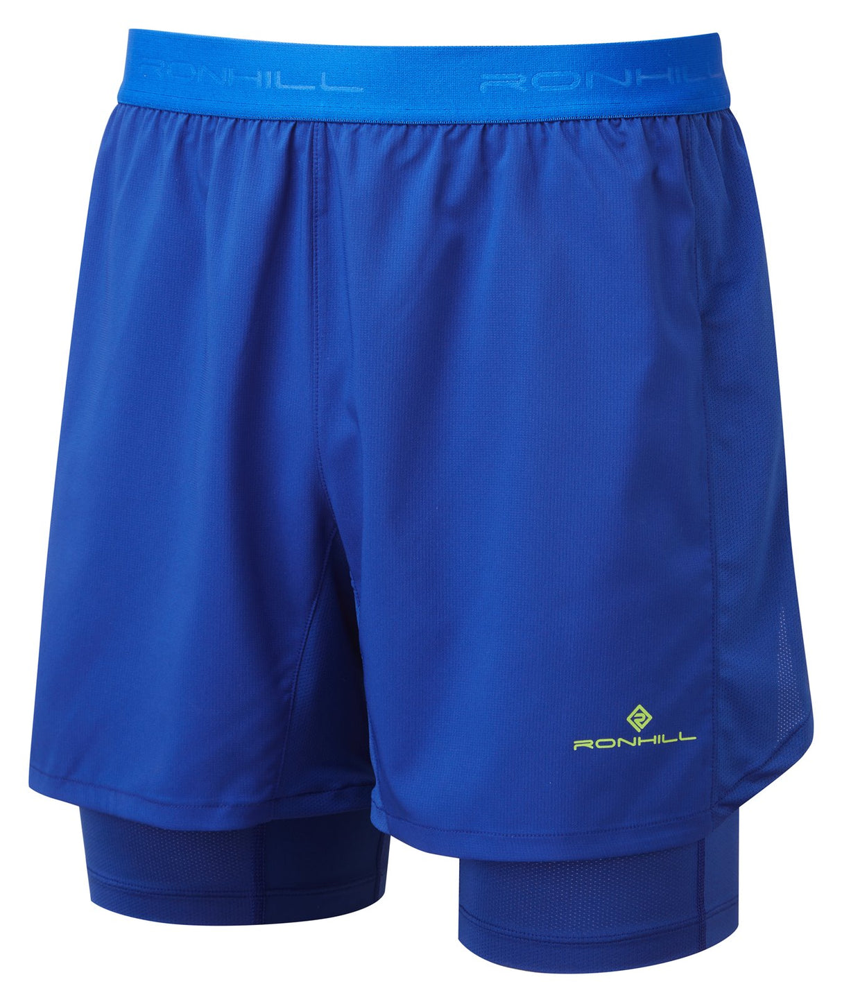 Ronhill Mens Tech Twin Shorts (5" Leg) Ocean Blue (L)