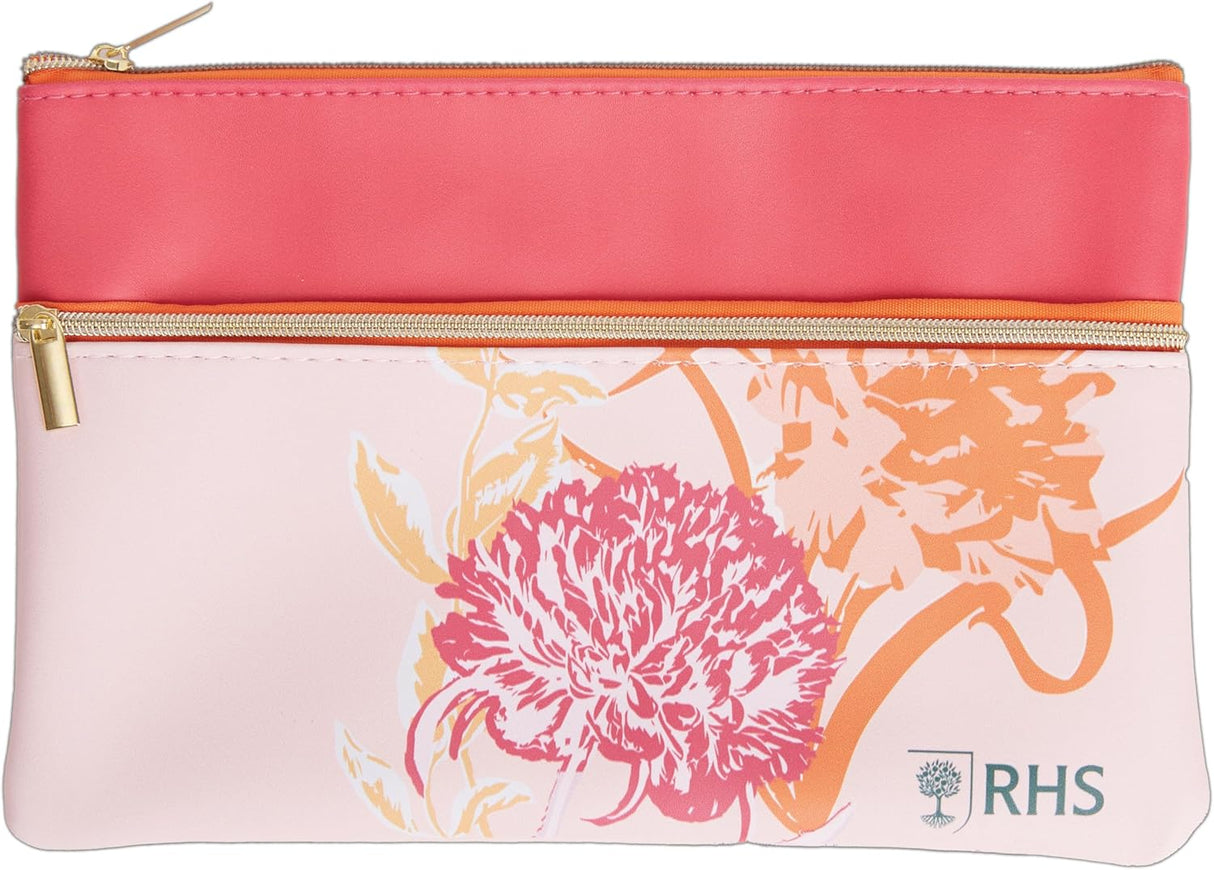 RHS Pencil Case Dual Pocket - Bold Florals