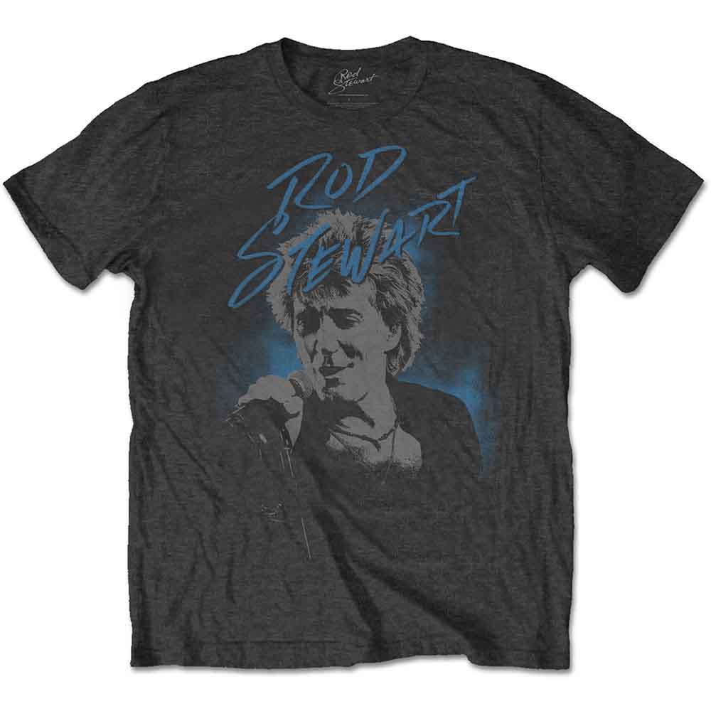 Rod Stewart Men's T-Shirt Scribble Photo Charcoal Grey (XL)