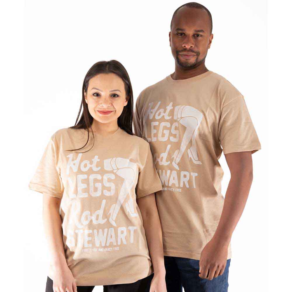Rod Stewart Unisex T-Shirt Hot Legs Sand (S)