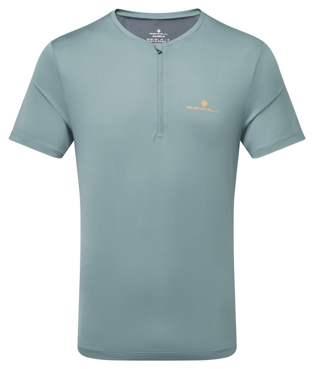 Ronhill Mens Tech 1/2 Zip Short Sleeve Top Monolith (L)