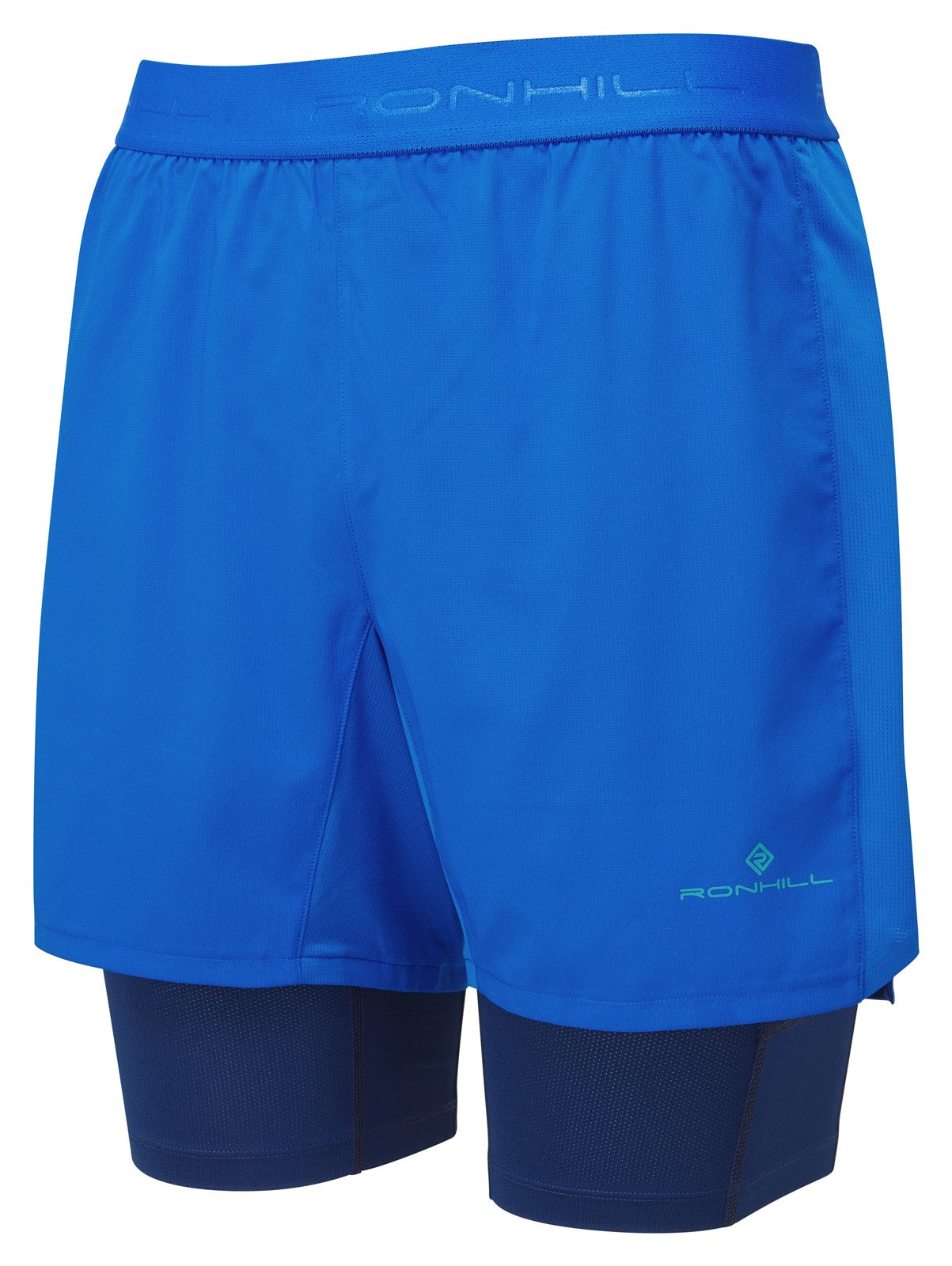 Ronhill Mens Tech 5" Twin Shorts Seafaring (L)