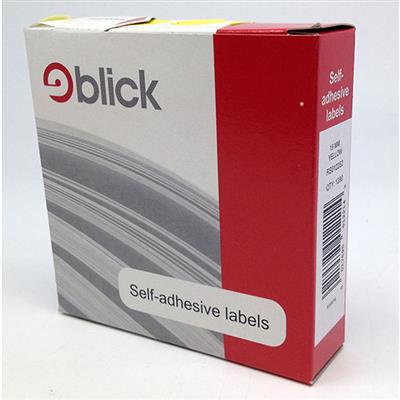 Blick Self Adhesive Labels Circles 19mm Yellow (1280pc) in Dispenser Pack