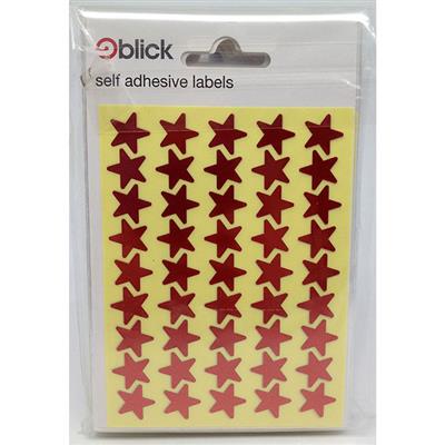 Blick Self Adhesive Labels Metallic Stars 14mm Red (135pc)