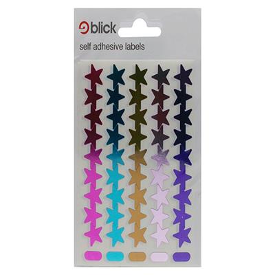 Blick Self Adhesive Labels Metallic Stars Fashion Colours (90pc)