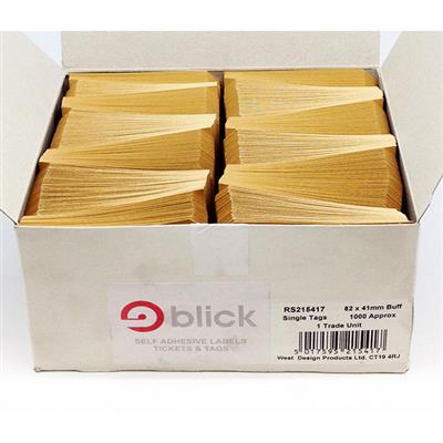 Blick Luggage Tags Unstrung 82mm x 41mm Buff (1000pc)