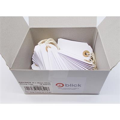 Blick Luggage Tags Strung White 120mm x 60mm  (1000pk)