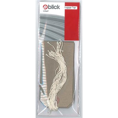 Blick Luggage Tags Buff 120mm x 60mm (10pc)