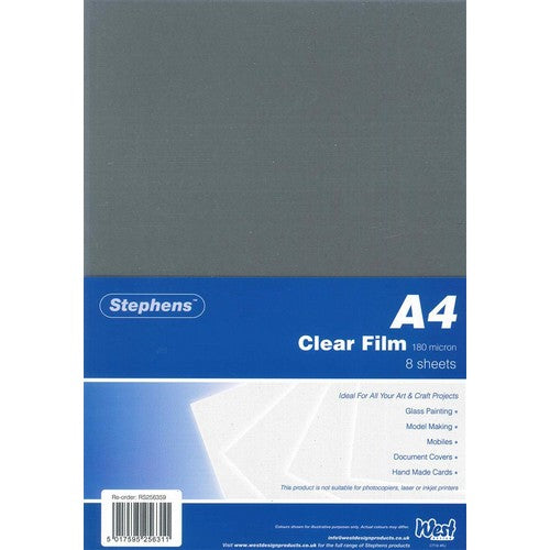 Stephens A4 Clear Film 180µm 8shts