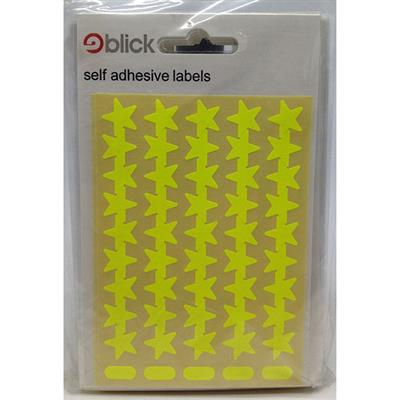 Blick Self Adhesive Labels Stars Fluorescent  Yellow