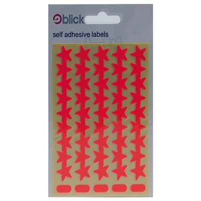 Blick Self Adhesive Labels Stars Fluorescent Red