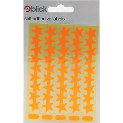 Blick Self Adhesive Labels Stars Fluorescent Orange
