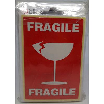 Blick Self Adhesive Labels "Fragile with Glass Symbol"