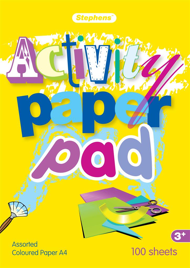 Stephens A4 Multicoloured Activity Paper Pad 100shts