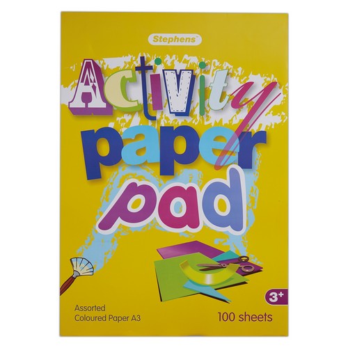Stephens A3 Multicoloured Activity Paper Pad 100shts