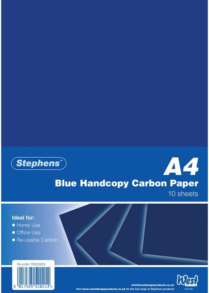 Stephens A4 Handcopy Blue Carbon Paper 10shts