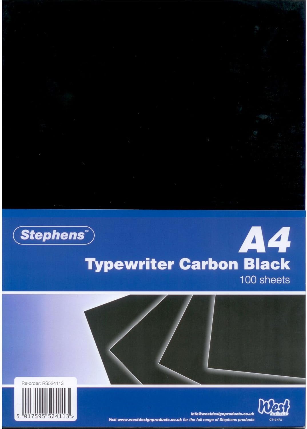 Stephens A4 Typewriter Black Carbon Paper 100shts