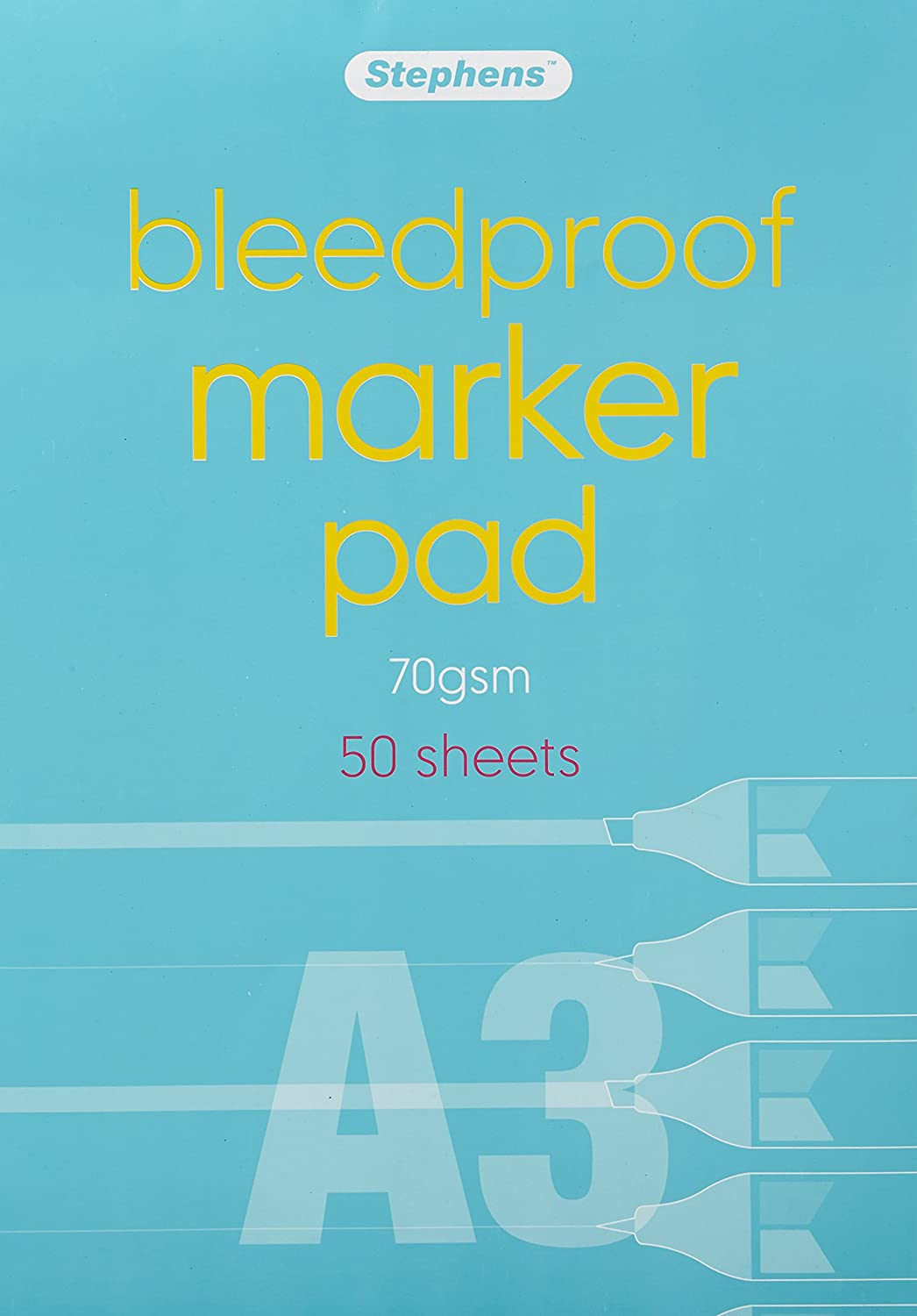 Stephens A3 Bleedproof Marker Pad 70gsm 50shts