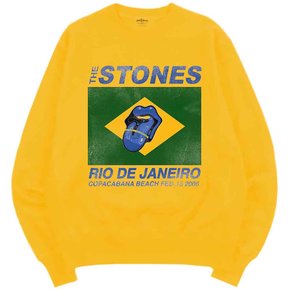 The Rolling Stones Unisex Long Sleeve T-Shirt Copacabana Yellow (M)