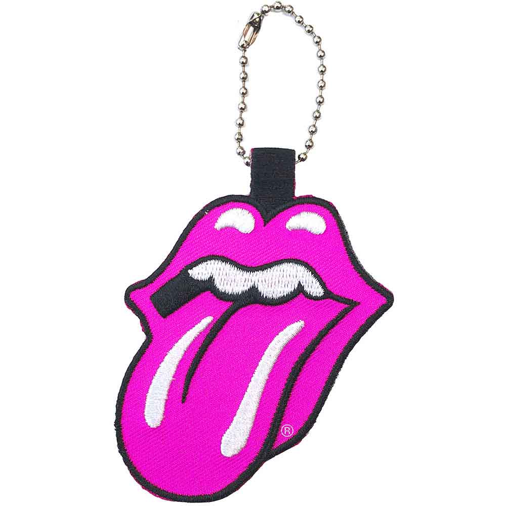 The Rolling Stones Standard Key Chain Classic Tongue (Embroidered Patch) Pink