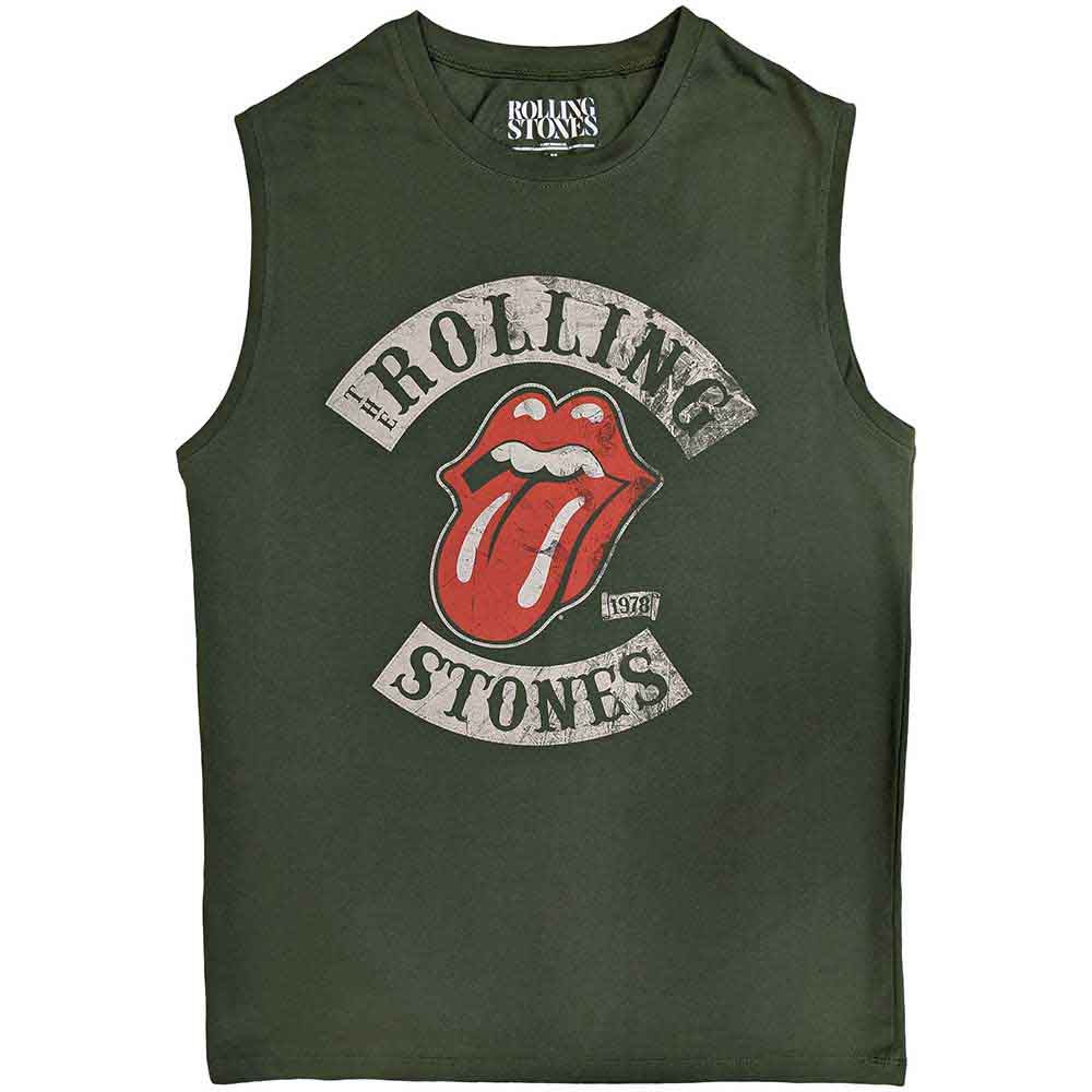 The Rolling Stones Unisex Tank T-Shirt Tour '78 Green (XXL)