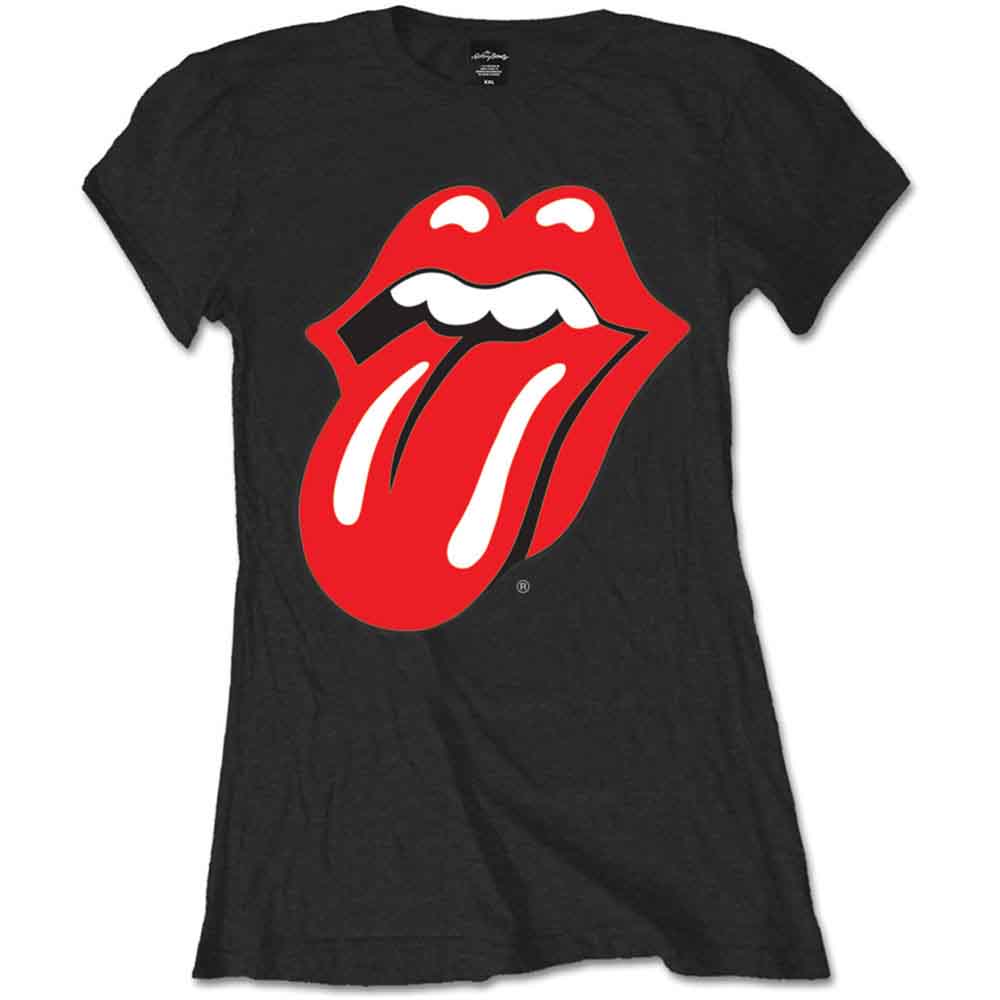 The Rolling Stones Ladies T-Shirt Classic Tongue Black (L)