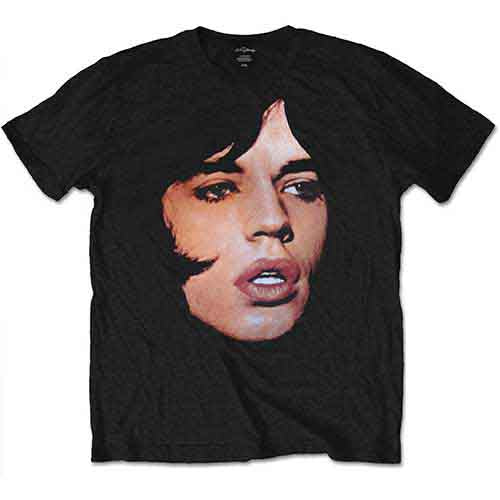 The Rolling Stones Men's T-Shirt Mick Portrait Black (L)